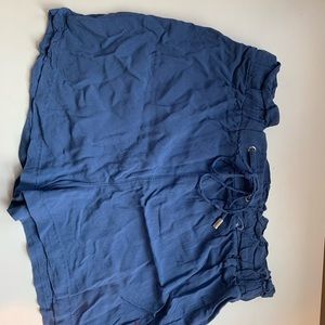blue paper bag shorts